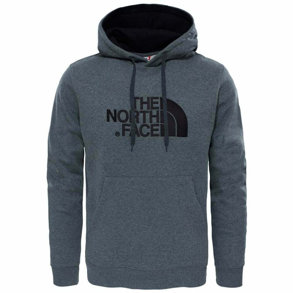 (Large, Grey) The North Face Hoody Overhead Drew Peak Embroidery