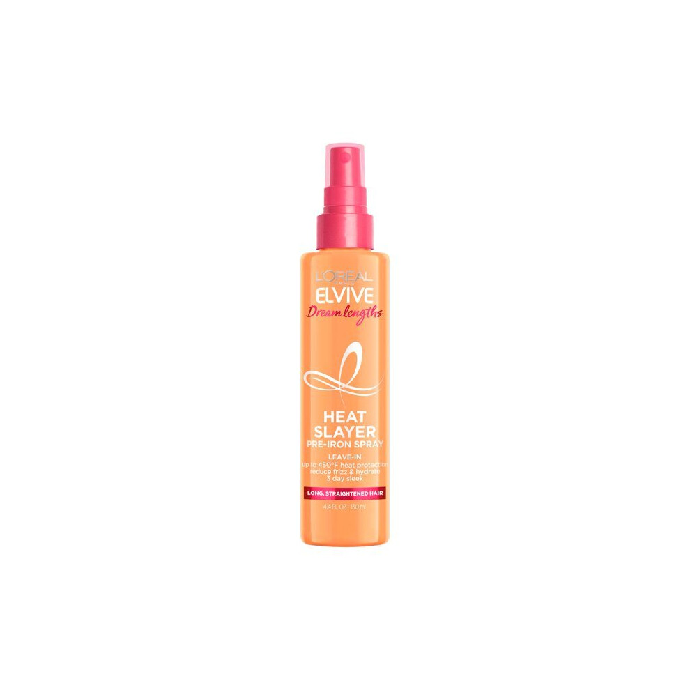 L'Oreal Paris Elvive Dream Lengths Heat Slayer Pre-Iron Spray Leave-In, 4.4 oz