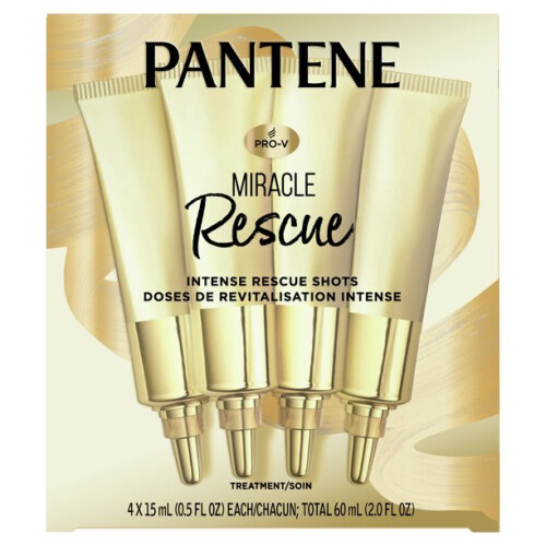 Pantene Pantene Miracle Rescue Shot Treatment Pack, 4 Count, 2 oz