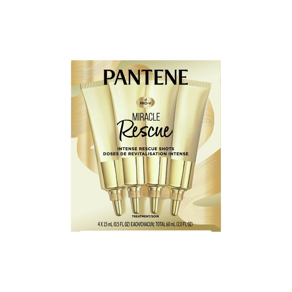 Pantene Miracle Rescue Shot Treatment Pack, 4 Count, 2 oz