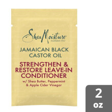 SheaMoisture Jamaican Black Castor Oil Leave In Conditioner Sulfate Free to Strengthen and Restore Hair Packette, 2 oz