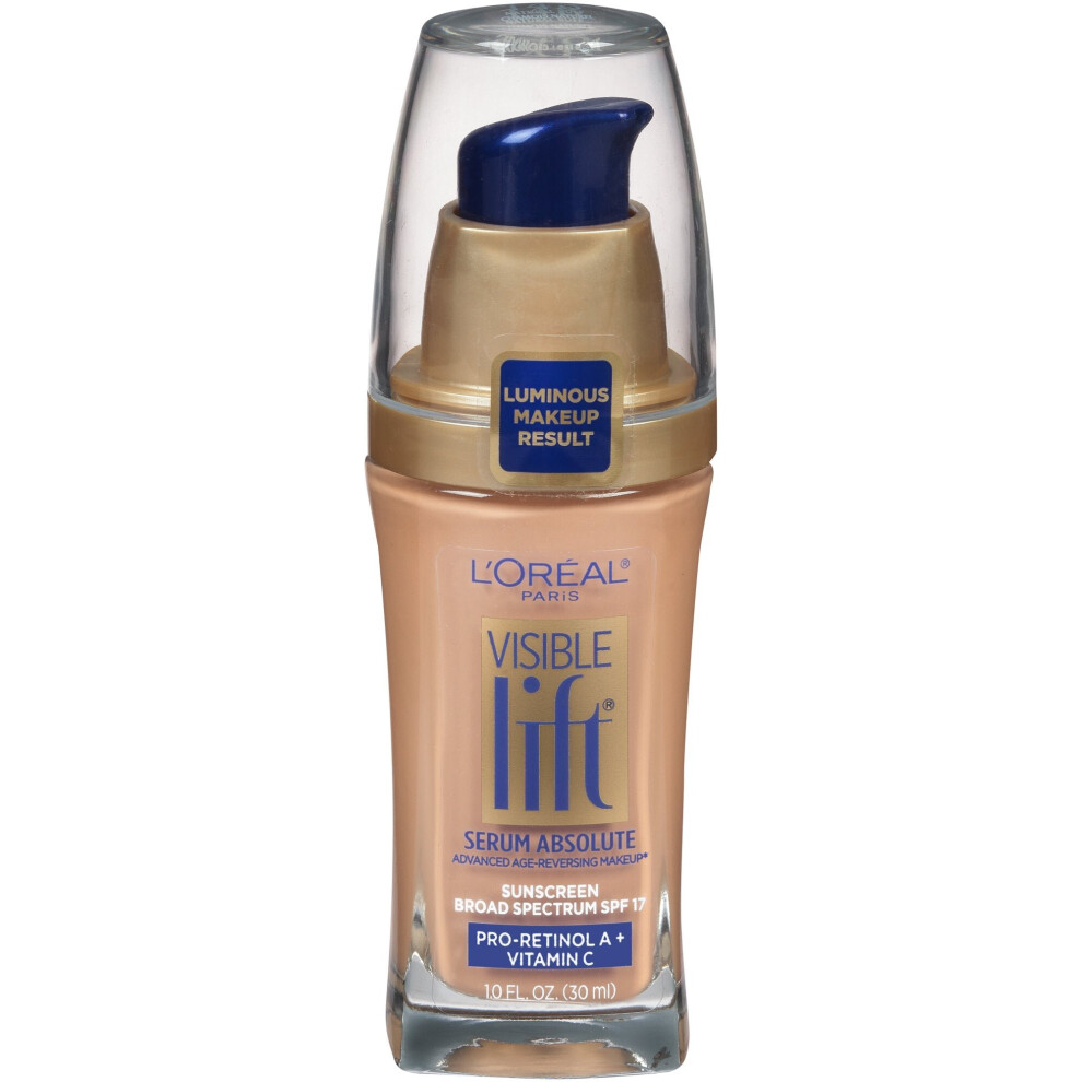 L'Oreal Paris Visible Lift Serum Absolute Lightweight Foundation, Natural Buff, 1 fl oz