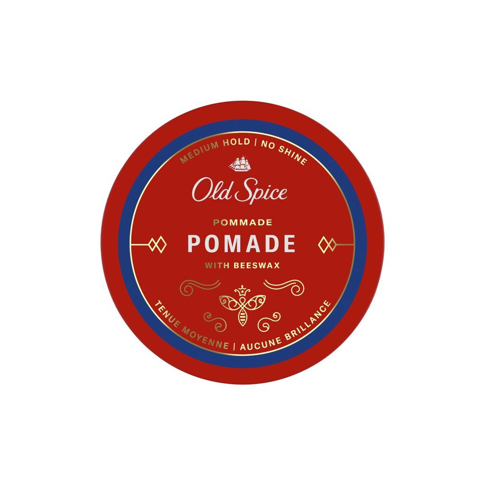 Old Spice Mens Hair Styling Pomade, Matte Finish, Medium Hold, 2.2 oz