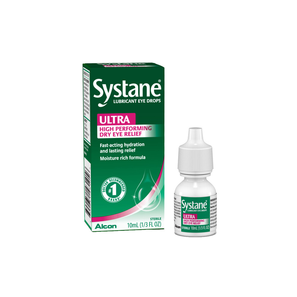 Systane Ultra Dry Eye Care Symptom Relief Eye Drops, 10 ml