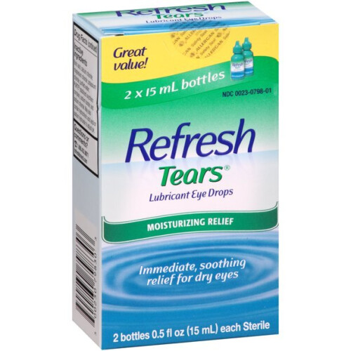 Refresh Lubricant Eye Drops Value Size Refresh Tears, 0.5 Oz. Bottles, 2 Pk