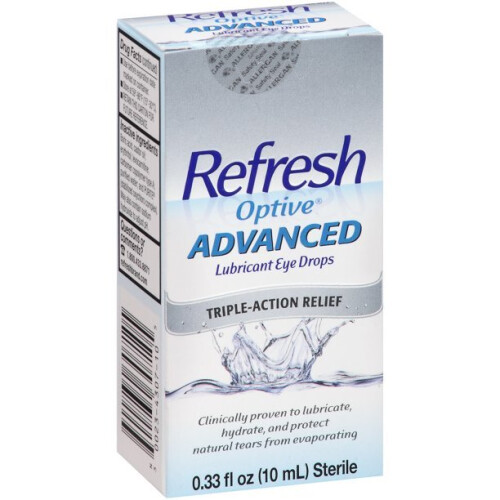 Refresh Optive Lubricant Eye Drops Advanced, 0.33 fl. Oz.