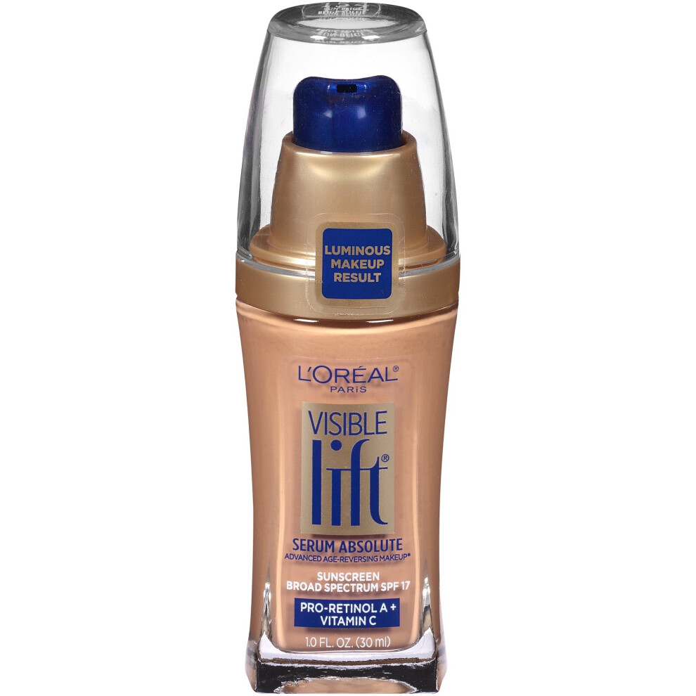 L'Oreal Paris Visible Lift Serum Absolute Lightweight Foundation, Sun Beige, 1 fl oz