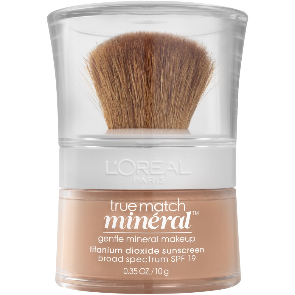 L'Oreal Paris True Match Loose Powder Mineral Foundation Makeup, Buff Beige, 0.35 oz