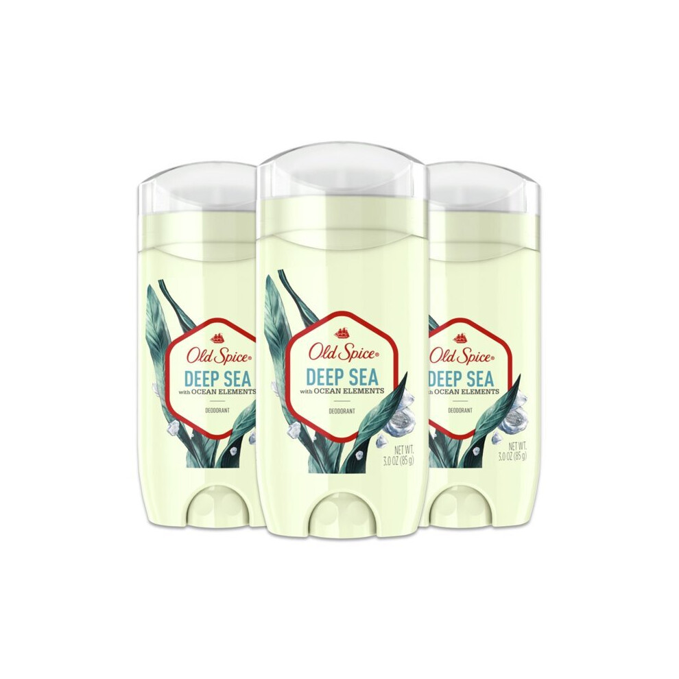 Old Spice Deodorant for Men, Deep Sea Scent, 3 Oz, 3 Pack