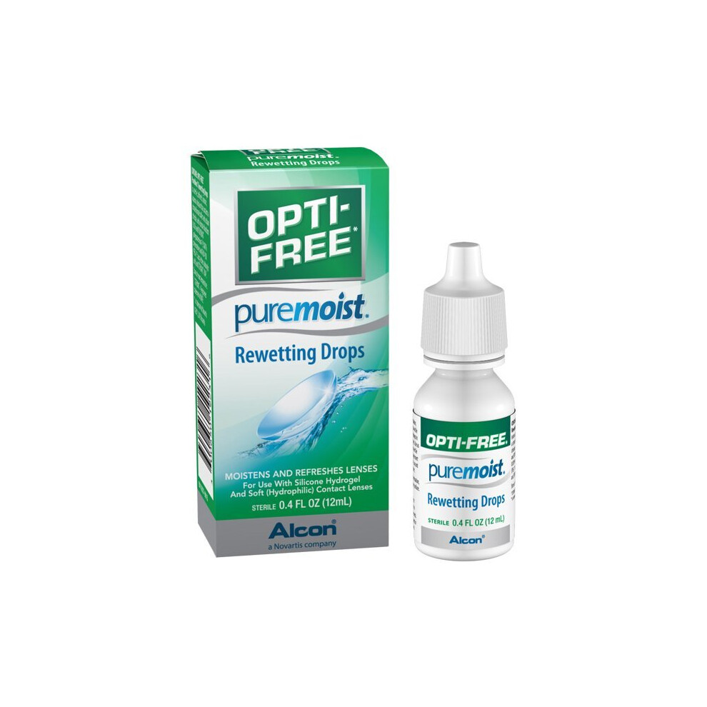OPTI-FREE Puremoist Rewetting Drops For Contact Lenses, .4 fl. Oz.