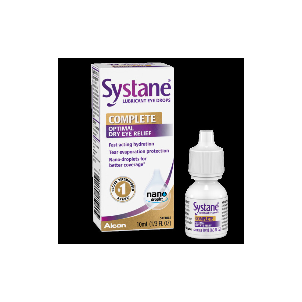 Systane Complete Dry Eye Care Symptom Relief Eye Drops, 10 ml