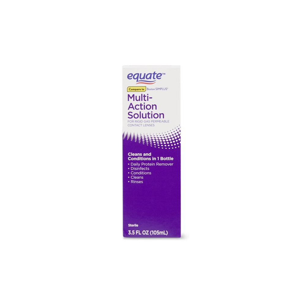 Equate Hard Contact Lens Multi-Action Solution, 3.5 Fl. Oz.