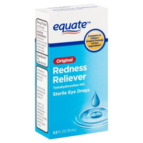 Equate Redness Reliever Original Eye Drops, 0.5 fl. Oz.