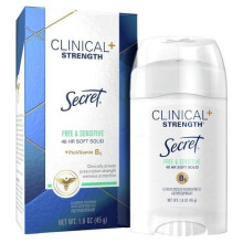 Secret Clinische Sterkte Soft Solid Gevoelig Ongeparfumeerd Deodorant, 1.6 oz (Verpakking van 6)
