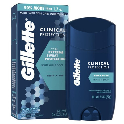 Gillette Gillette Clinical Invisible Solid Fresh Xtend Deodorant, 2.6 Oz