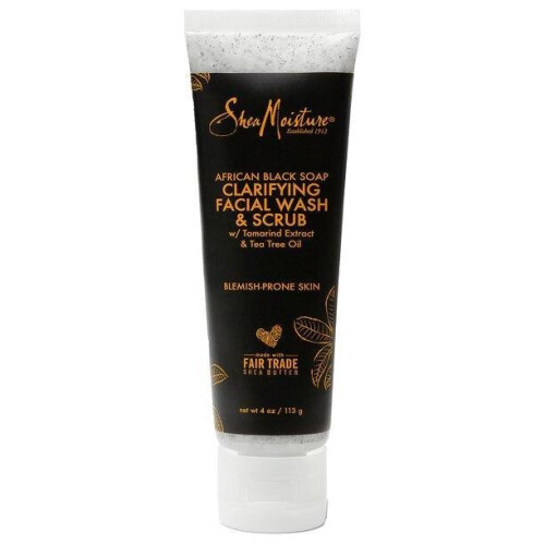 Shea Moisture ΣιέαΜόιστουρ, Καθαρισμός Πρόσωπου & Σκρέμπας, Αφρικανική Μαύρη Σόπα,  4 oz (113 g)