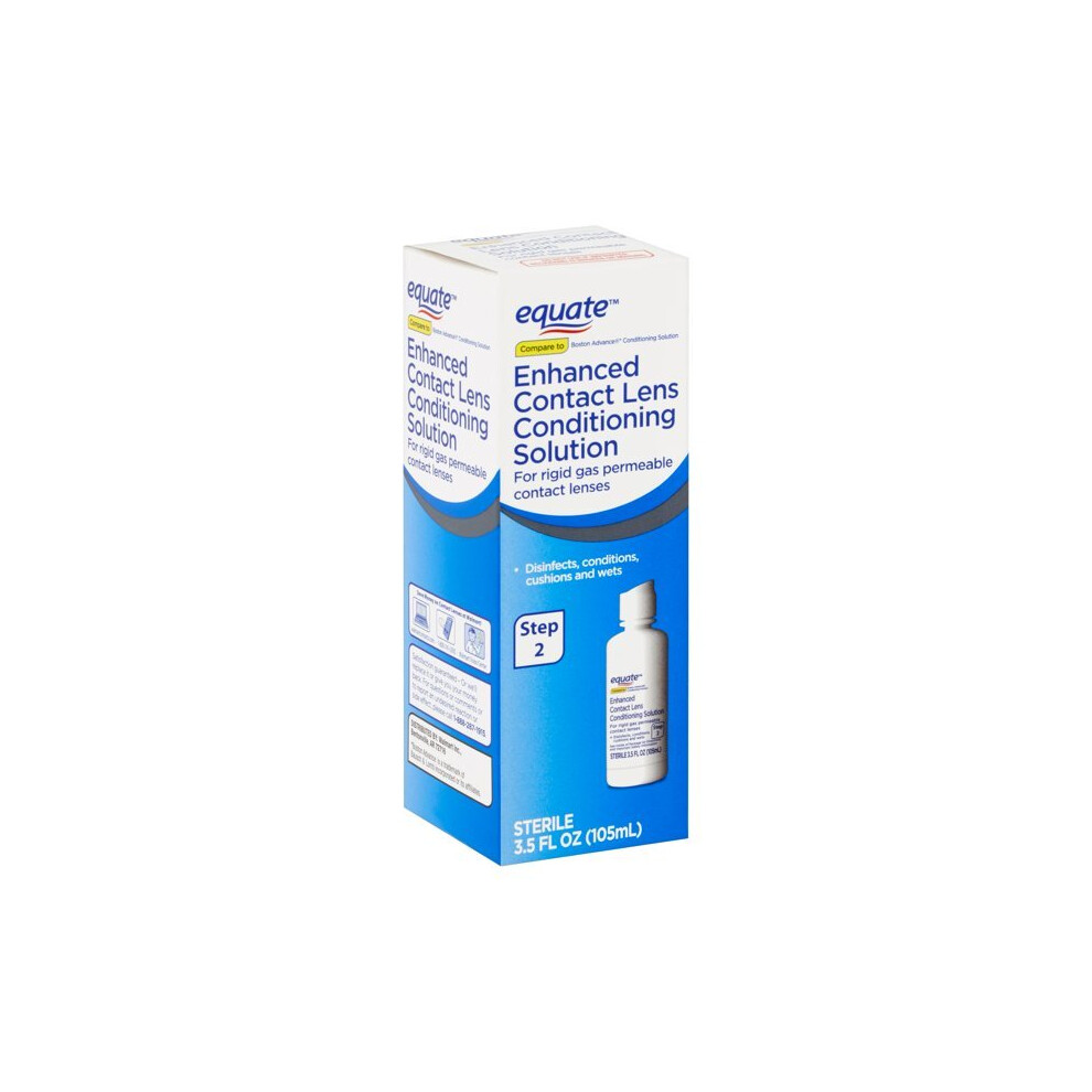Equate Enhanced Hard Contact Lens Step 2 Conditioning Solution, 3.5 Fl. Oz.