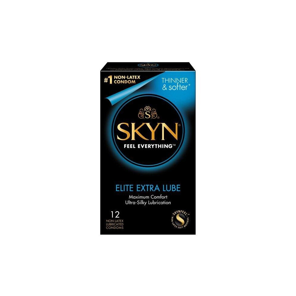 Skyn Elite Extra Lube Non-Latex Condoms, 12 Count