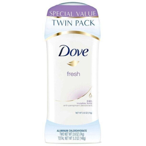 Dove Dove Fresh Deodorant, 2.6 oz, Twin Pack