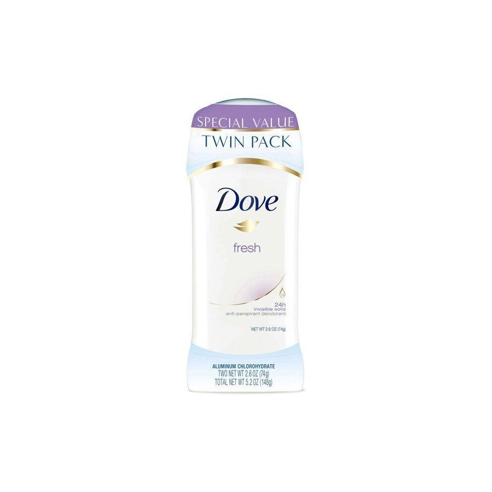 Dove Fresh Deodorant, 2.6 oz, Twin Pack