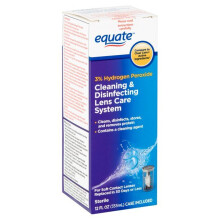 Equate 3% Hydrogen Peroxide Cleaning & Disinfecting Lens Care System, 12 fl. Oz.