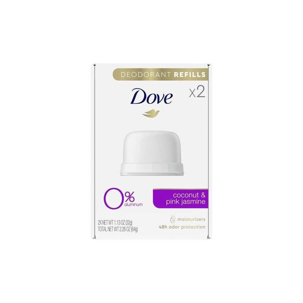 Dove Deodorant Refills Refill Kit Coconut + Pink Jasmine, 1.13 oz, 2 Count