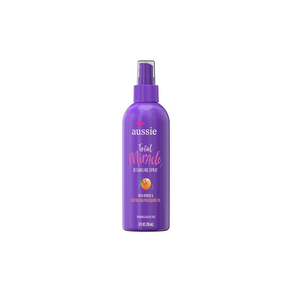 Aussie Total Miracle Detangling Spray, Paraben Free, 8 Fl Oz