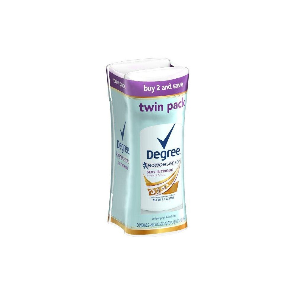 Degree Women Sexy Intrigue Motionsense Antiperspirant Deodorant, 2.6 Oz, Twin Pack