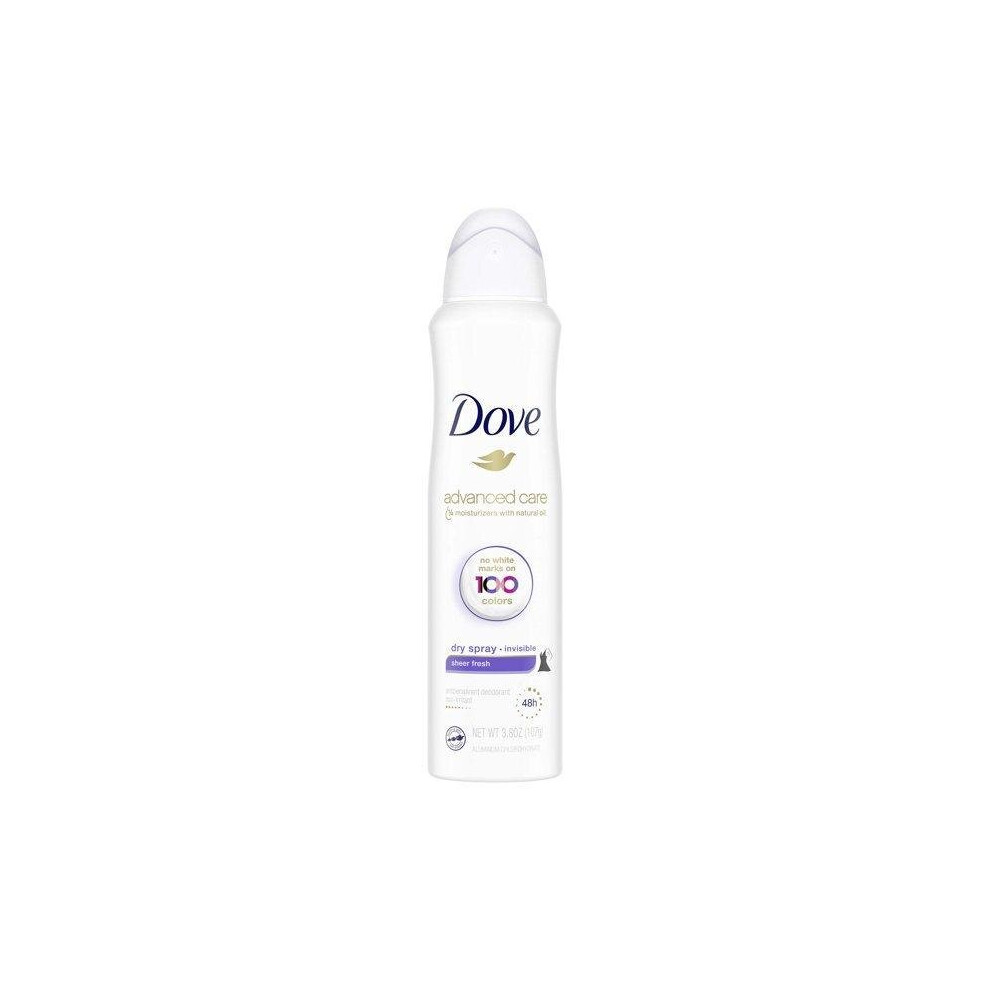 Dove Advanced Care Invisible Dry Spray Antiperspirant Deodorant Sheer Fresh 3.8 oz