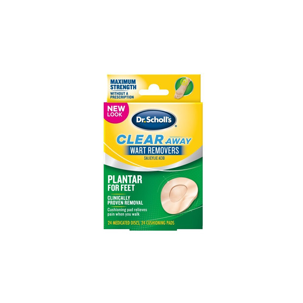 Dr. Scholl's Clear Away Wart Remover for Plantar Warts (24ct), Maximum Strength