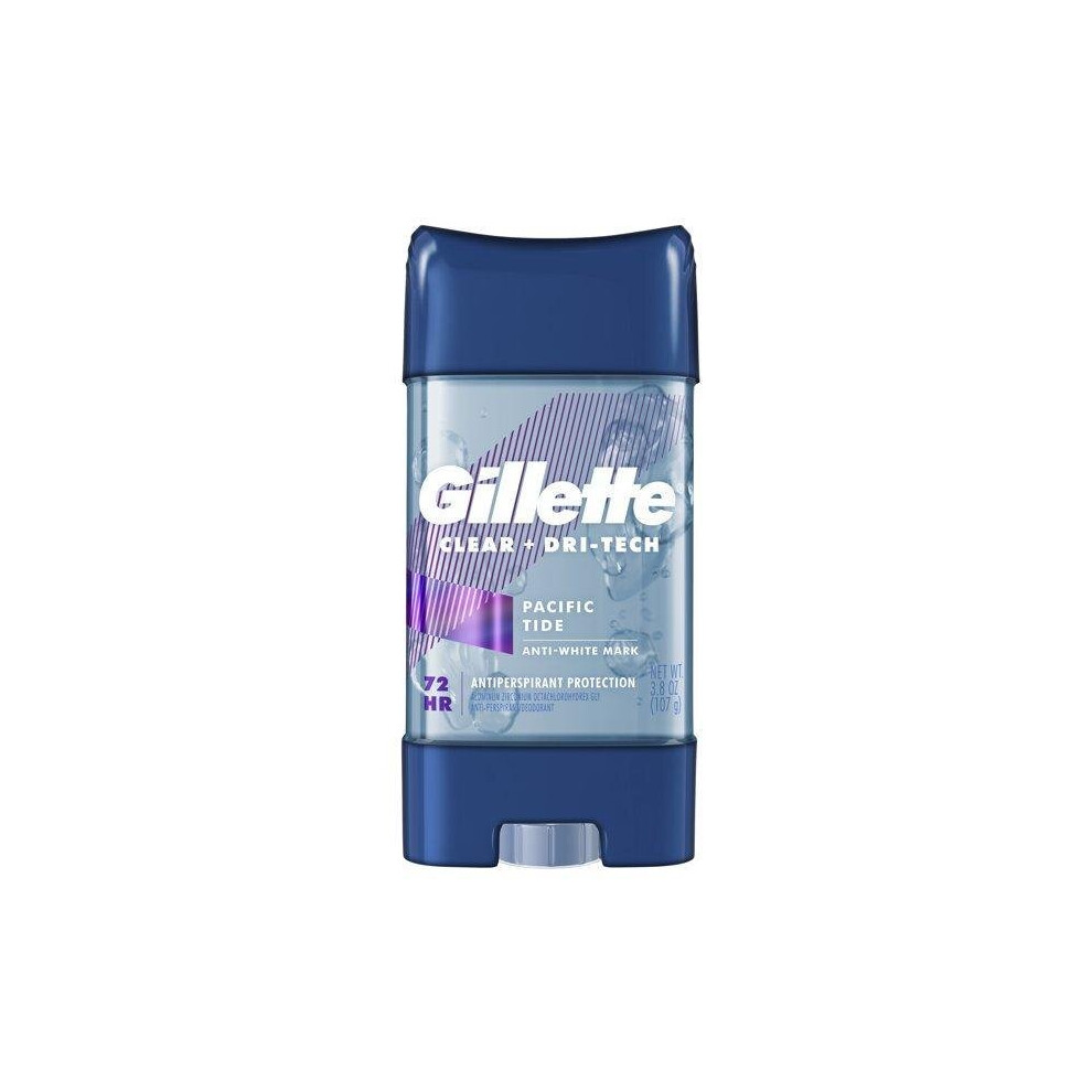 Gillette Antiperspirant Deodorant for Men, Clear Gel, Pacific Tide, 3.8 oz
