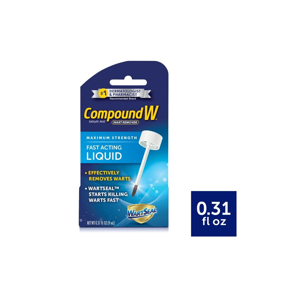 Compound W Maximum Strength Fast Acting Liquid Wart Remover, 0.31 fl. Oz