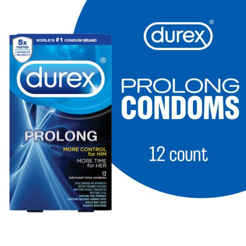 Durex Durex, Prolong, Normale Passform, 12 Latex-Kondome