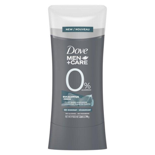 Dove Dove Men+Care 0% Deodorant Stick Eucalyptus+Birch, 2.6oz