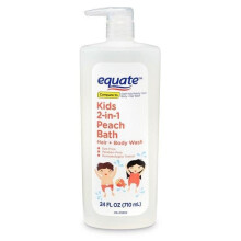 Equate Kids 2-In-1 Peach Hair & Body Wash, 24 fl oz