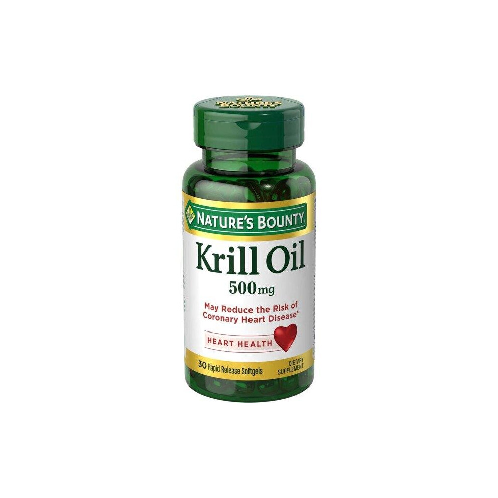 Nature's Bounty Krill Oil Softgels, 500 Mg, 30 Ct
