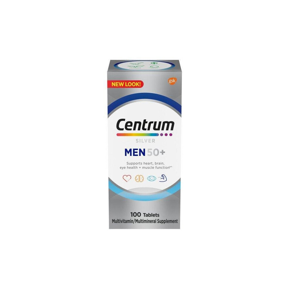 Centrum Silver Multivitamin for Men 50 Plus, Multivitamin/Multimineral Supplement - 100 Count