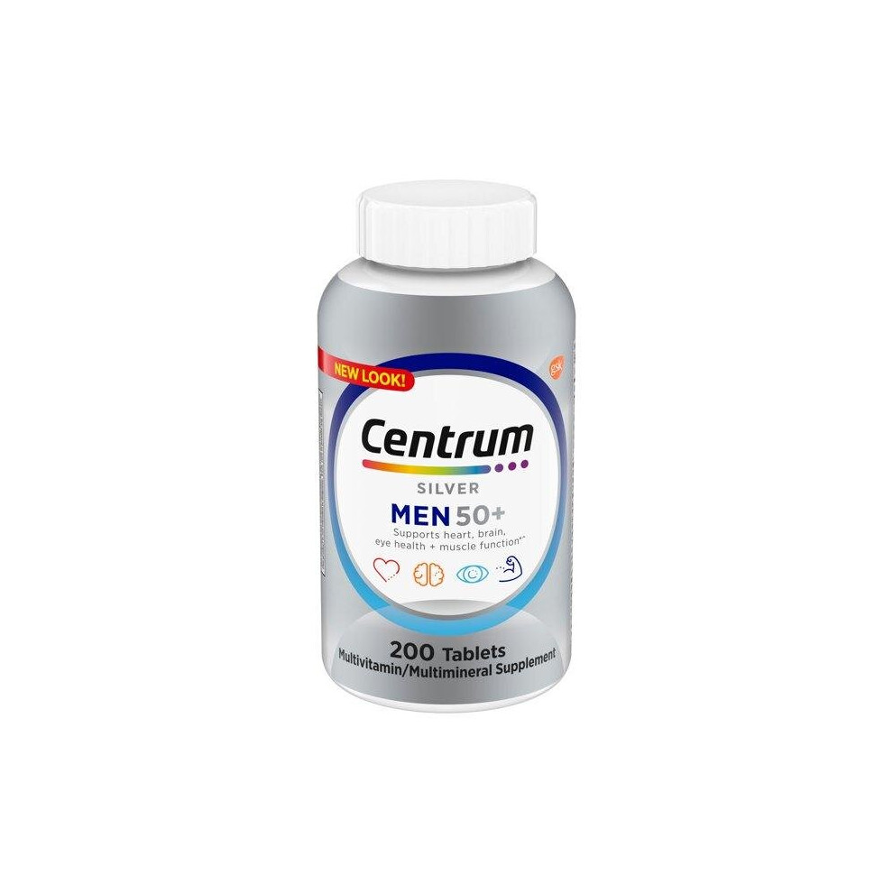 Centrum Silver Multivitamins for Men Over 50, Multimineral Supplement, 200 Ct