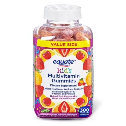 Equate Kid's Multivitamin Vegetarian Gummies Value Size, 300 count