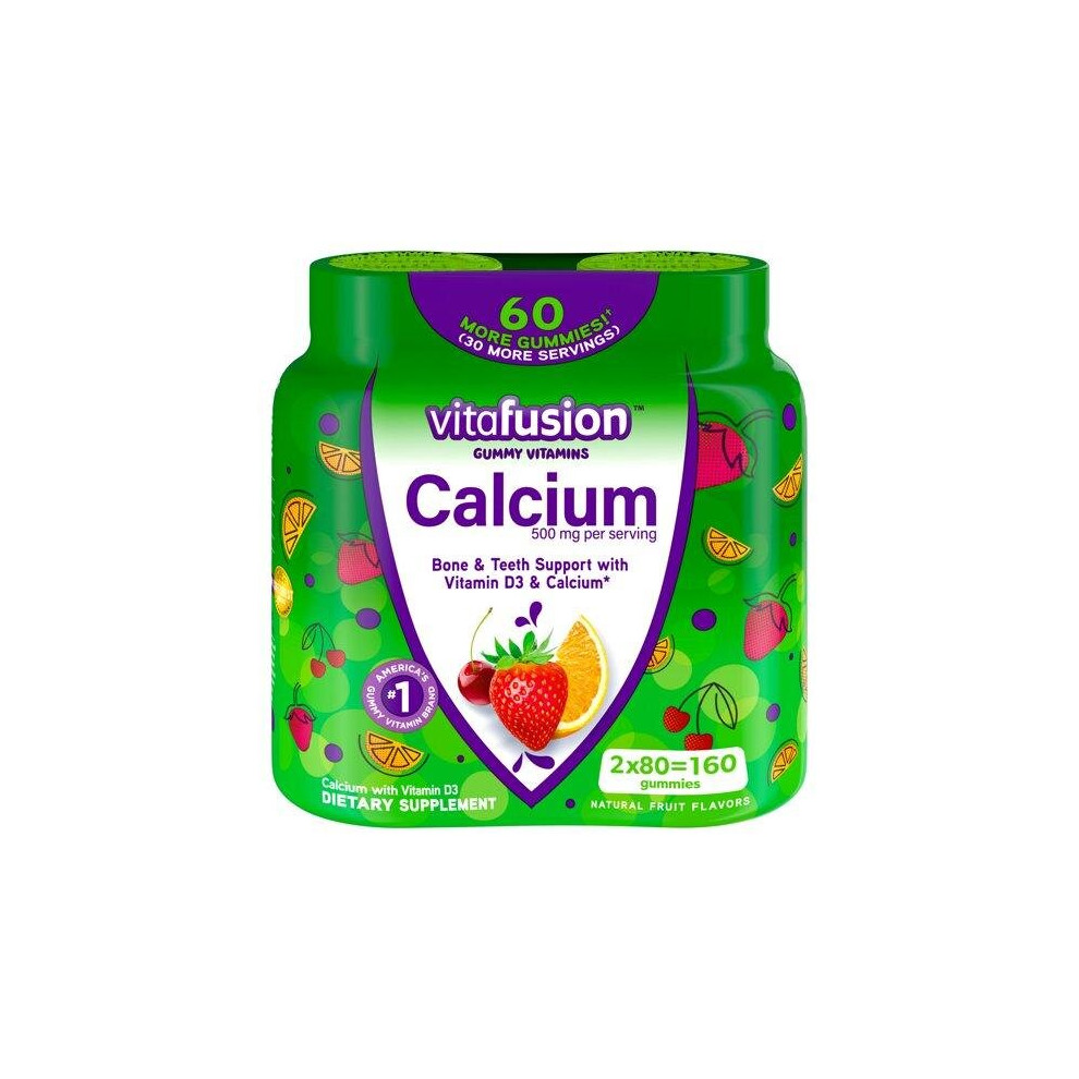 Vitafusion Calcium Gummy Vitamins, 2x80ct Twin Pack