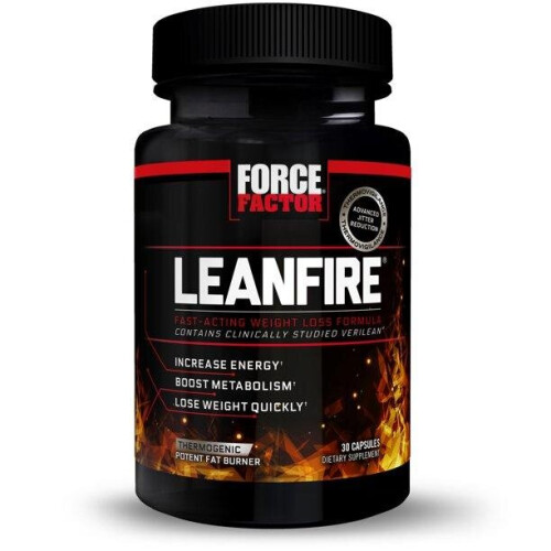 Force Factor, LeanFireÆ, Fórmula de Perda de Peso Rápida, 30 Cápsulas Vegetais