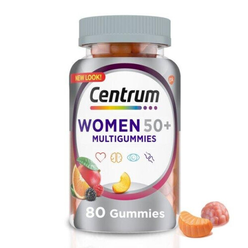 Centrum Centrum Multigummies Multivitamin for Women 50 Plus Gummies, Fruit, 80 Ct