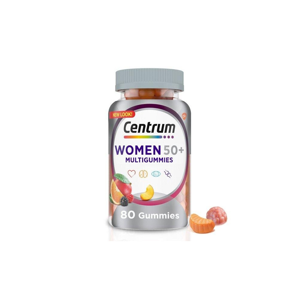 Centrum Multigummies Multivitamin For Women 50 Plus Gummies, Fruit, 80 Ct