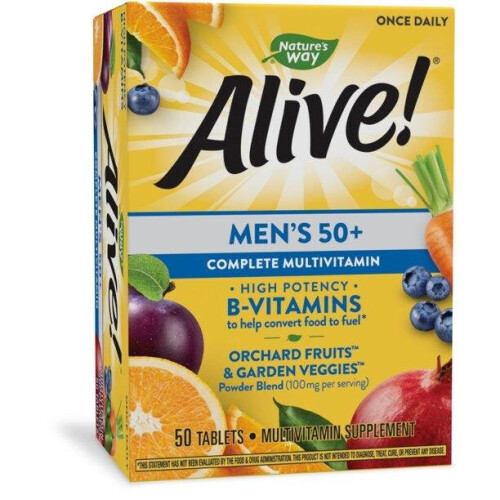 Nature's Way, Alive! Männer 50+ Vollmultivitamin, 50 Tabletten