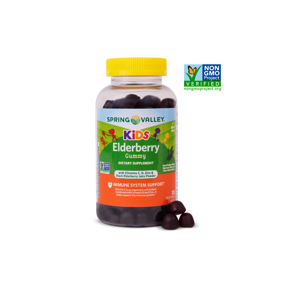 Spring Valley Kids' Elderberry Gummies, 120 Ct