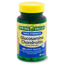 Spring Valley Triple Strength Glucosamine Chondroitin Dietary Supplement, 40 count