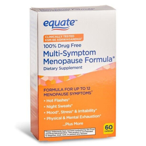 Equate Multi-Symptom Menopause Formula Supplement, 60 Count