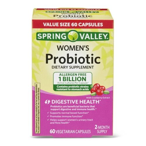 Spring Valley Women's Probiotic Dietary Supplement, 60 Count