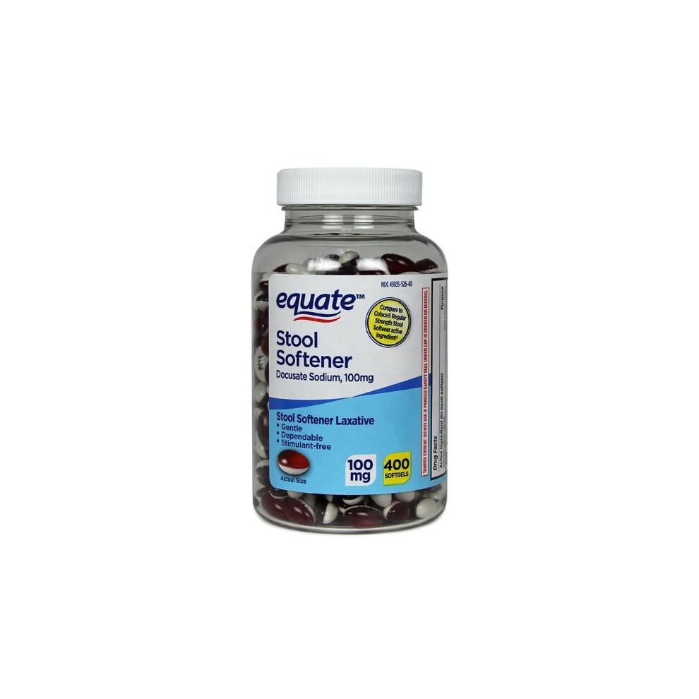 Equate Stool Softener Laxative 100 Mg Soft Gels, 400 Count