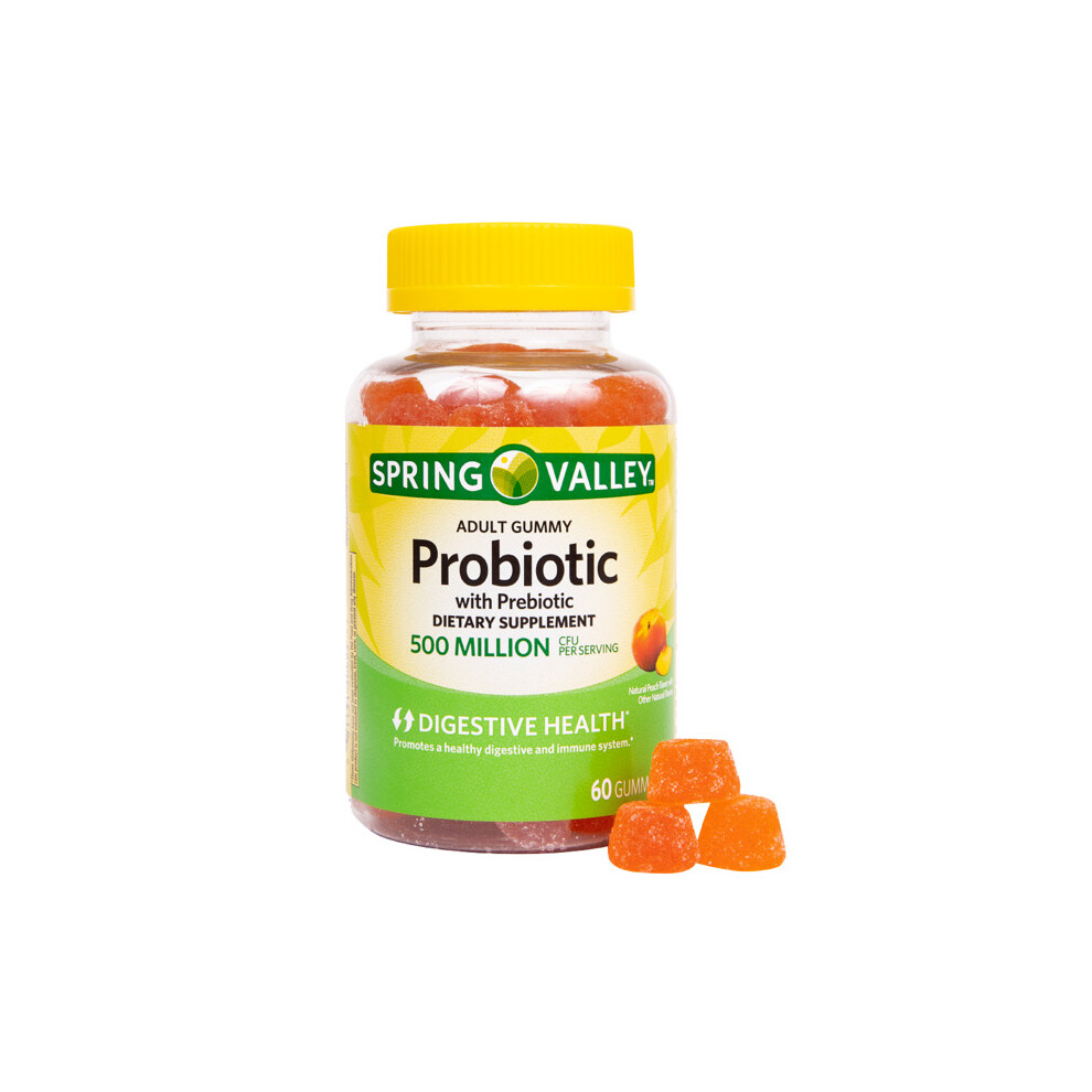 Spring Valley Prebiotic + Probiotic Gummies, 60 Count